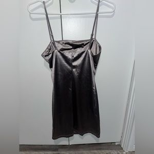 NEW All In Favor Womens Silver Dress